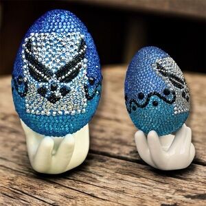 Easter Egg, US Air Force, Rhinestone Decorative Egg, Military Gift, Spring Egg